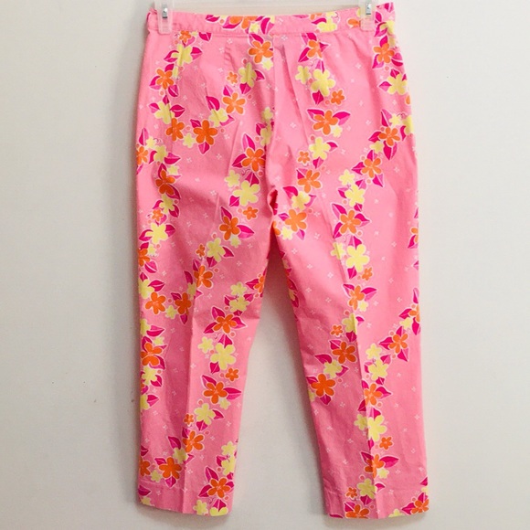 Lily Pulitzer Pink Floral Capri (8) - Picture 2 of 4